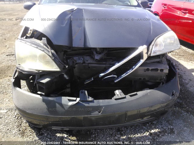 1FAFP31N86W149768 - 2006 FORD FOCUS ZX3 GRAY photo 6