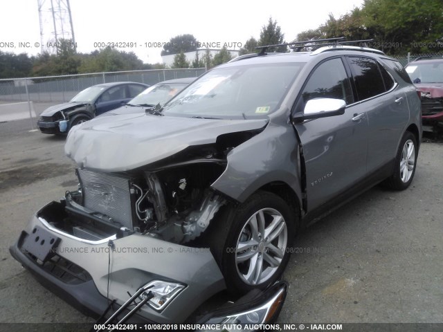 3GNAXWEX8JS580804 - 2018 CHEVROLET EQUINOX PREMIER GRAY photo 2