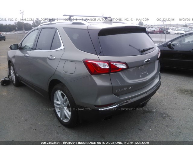 3GNAXWEX8JS580804 - 2018 CHEVROLET EQUINOX PREMIER GRAY photo 3