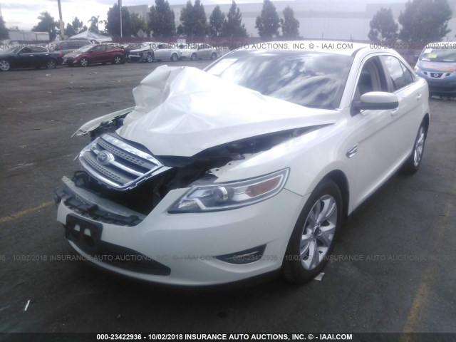 1FAHP2HW6AG169098 - 2010 FORD TAURUS SEL WHITE photo 2