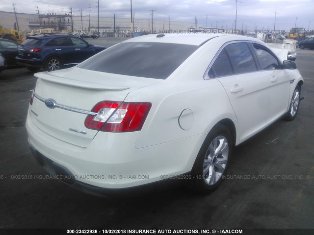 1FAHP2HW6AG169098 - 2010 FORD TAURUS SEL WHITE photo 4