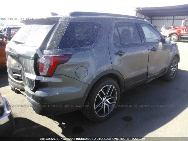 1FM5K8GT2GGA09813 - 2016 FORD EXPLORER SPORT GRAY photo 4