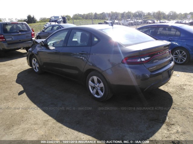 1C3CDFBB8GD684595 - 2016 DODGE DART SXT GRAY photo 3