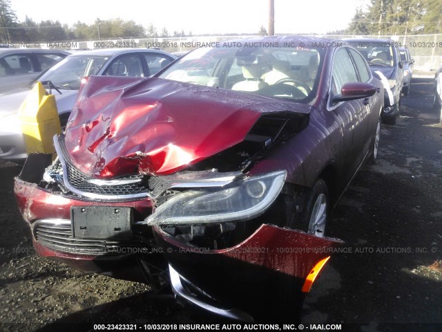 1C3CCCAB8FN679764 - 2015 CHRYSLER 200 LIMITED MAROON photo 6