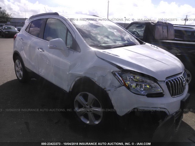 KL4CJASB7GB695763 - 2016 BUICK ENCORE WHITE photo 1