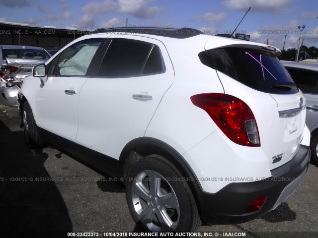 KL4CJASB7GB695763 - 2016 BUICK ENCORE WHITE photo 3