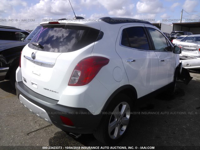 KL4CJASB7GB695763 - 2016 BUICK ENCORE WHITE photo 4