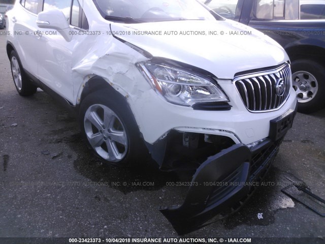 KL4CJASB7GB695763 - 2016 BUICK ENCORE WHITE photo 6