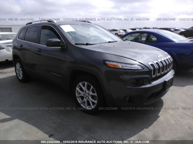 1C4PJLCBXFW516396 - 2015 JEEP CHEROKEE LATITUDE GRAY photo 1