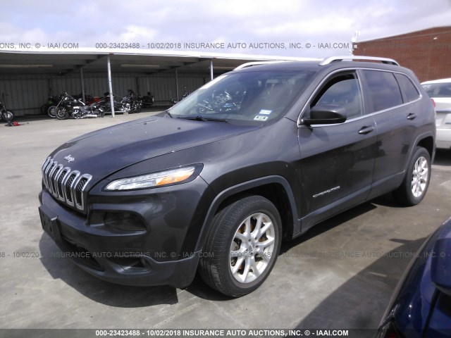 1C4PJLCBXFW516396 - 2015 JEEP CHEROKEE LATITUDE GRAY photo 2