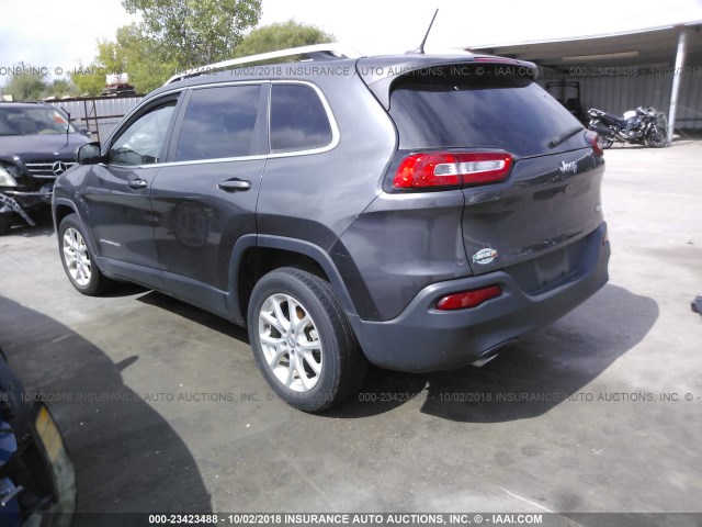 1C4PJLCBXFW516396 - 2015 JEEP CHEROKEE LATITUDE GRAY photo 3