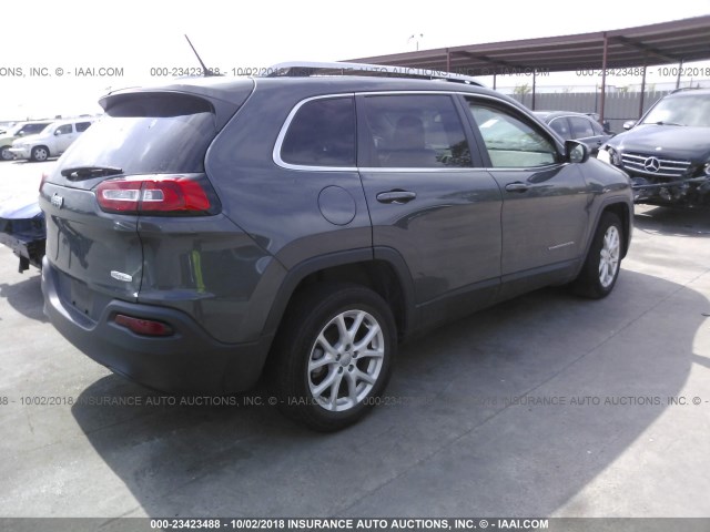 1C4PJLCBXFW516396 - 2015 JEEP CHEROKEE LATITUDE GRAY photo 4