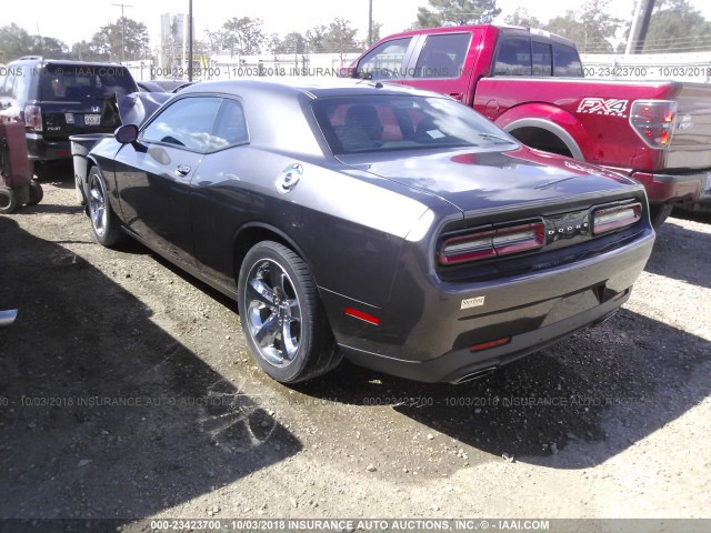 2C3CDZAG1GH113662 - 2016 DODGE CHALLENGER SXT GRAY photo 3