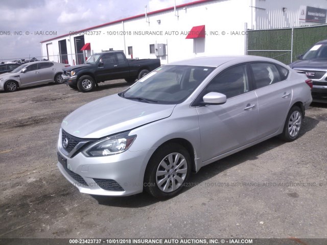 3N1AB7AP6GL638157 - 2016 NISSAN SENTRA S/SV/SR/SL SILVER photo 2