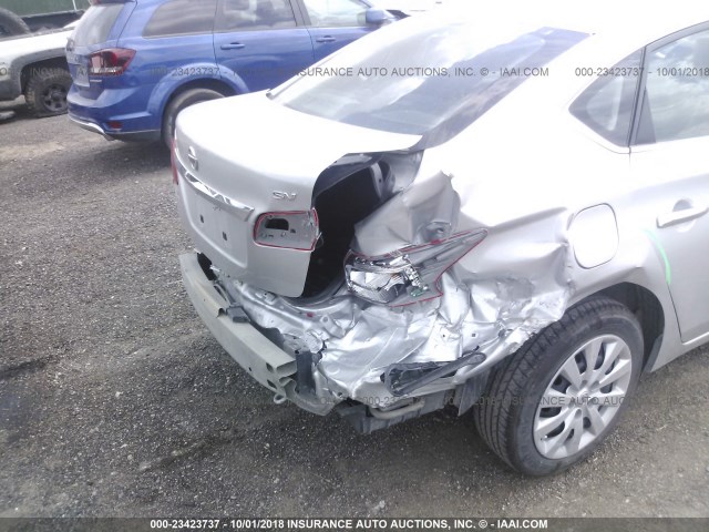 3N1AB7AP6GL638157 - 2016 NISSAN SENTRA S/SV/SR/SL SILVER photo 6