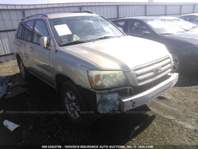 JTEDP21A140008674 - 2004 TOYOTA HIGHLANDER LIMITED GOLD photo 1