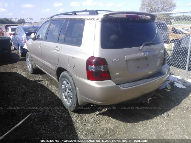 JTEDP21A140008674 - 2004 TOYOTA HIGHLANDER LIMITED GOLD photo 3