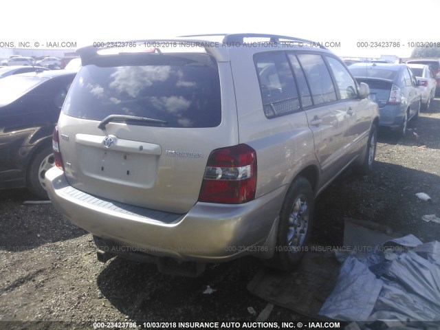 JTEDP21A140008674 - 2004 TOYOTA HIGHLANDER LIMITED GOLD photo 4