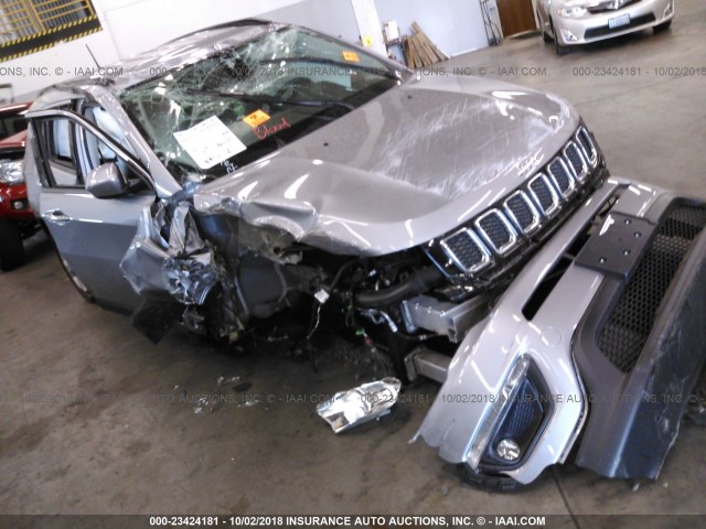 3C4NJCBB6JT186358 - 2018 JEEP COMPASS LATITUDE SILVER photo 1