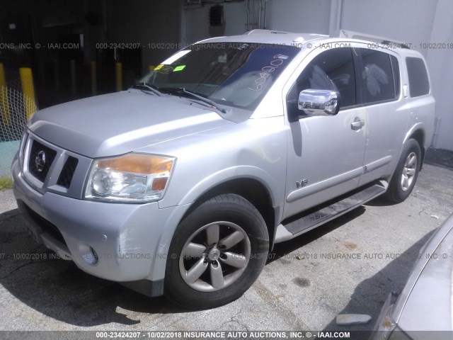 5N1AA08D39N604209 - 2009 NISSAN ARMADA SE/LE SILVER photo 2