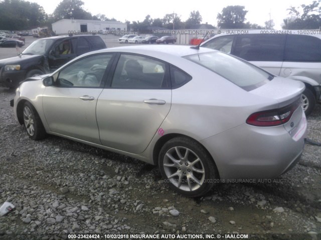 1C3CDFBA0DD209445 - 2013 DODGE DART SXT SILVER photo 3