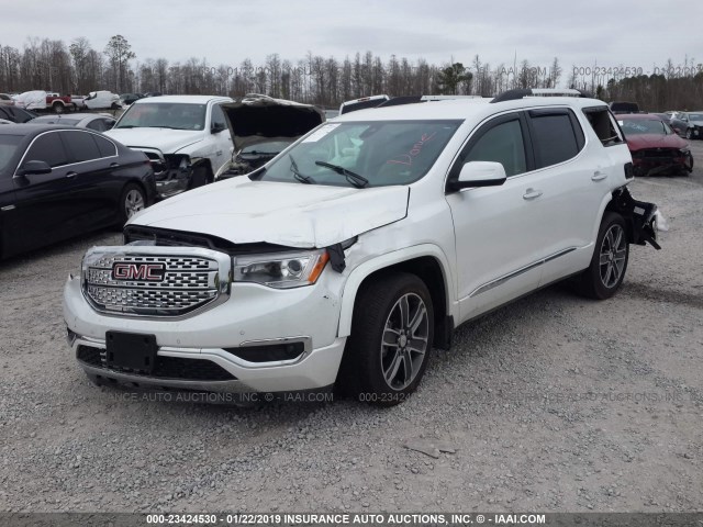 1GKKNPLS2HZ322957 - 2017 GMC ACADIA DENALI WHITE photo 2