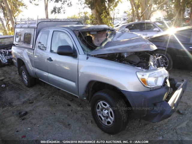 5TFTX4CNXFX065039 - 2015 TOYOTA TACOMA ACCESS CAB ვერცხლისფერი ფოტო 1