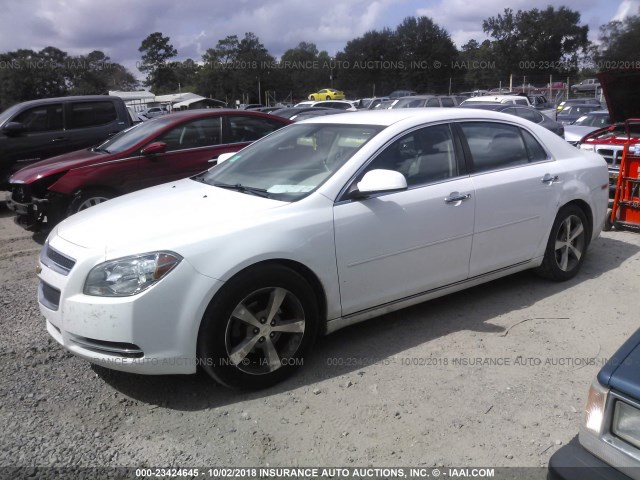 1G1ZC5E06CF143856 - 2012 CHEVROLET MALIBU 1LT WHITE photo 2
