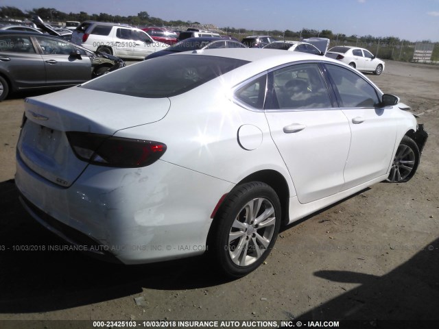 1C3CCCAB0GN164923 - 2016 CHRYSLER 200 LIMITED WHITE photo 4