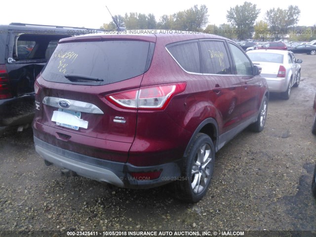 1FMCU9H94DUC15464 - 2013 FORD ESCAPE SEL RED photo 4