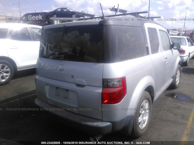 5J6YH17726L007196 - 2006 HONDA ELEMENT EX SILVER photo 4