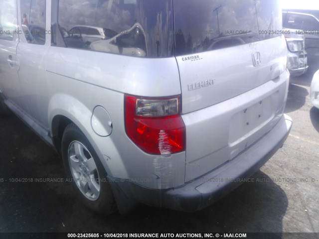 5J6YH17726L007196 - 2006 HONDA ELEMENT EX SILVER photo 6