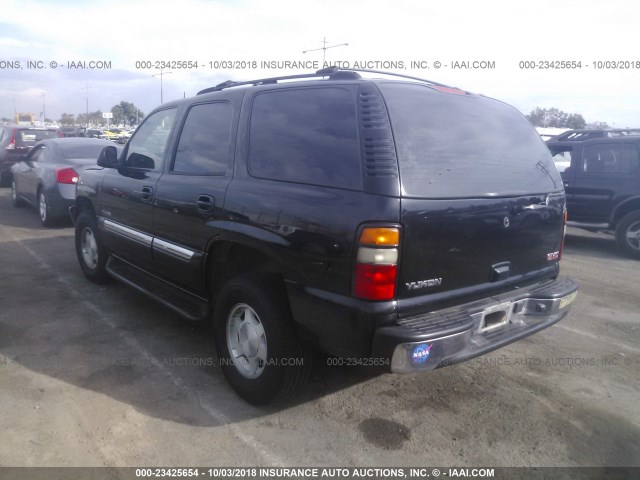 1GKEC13T24R255151 - 2004 GMC YUKON BLACK photo 3