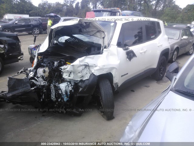 ZACCJBABXHPE54817 - 2017 JEEP RENEGADE SPORT WHITE photo 2