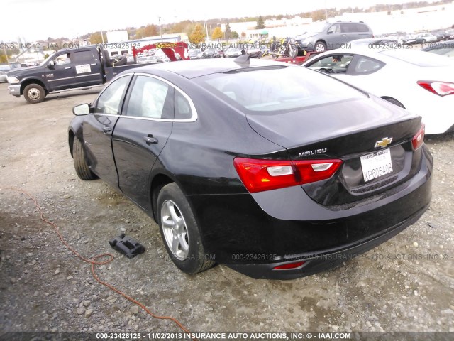 1G1ZC5STXGF211502 - 2016 CHEVROLET MALIBU LS BLACK photo 3