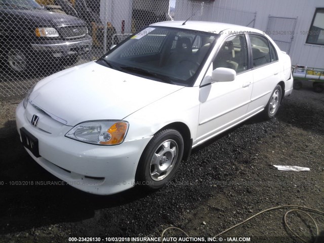 JHMES95613S025479 - 2003 HONDA CIVIC HYBRID WHITE photo 2