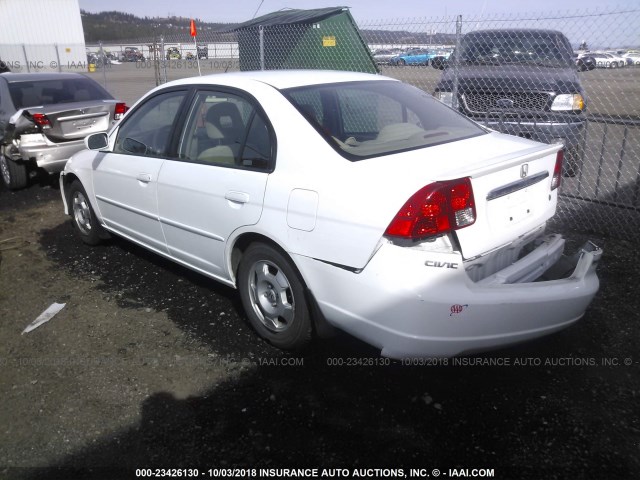 JHMES95613S025479 - 2003 HONDA CIVIC HYBRID WHITE photo 3