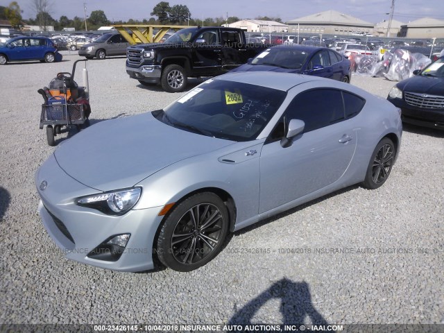JF1ZNAA16D2733661 - 2013 TOYOTA SCION FR-S SILVER photo 2