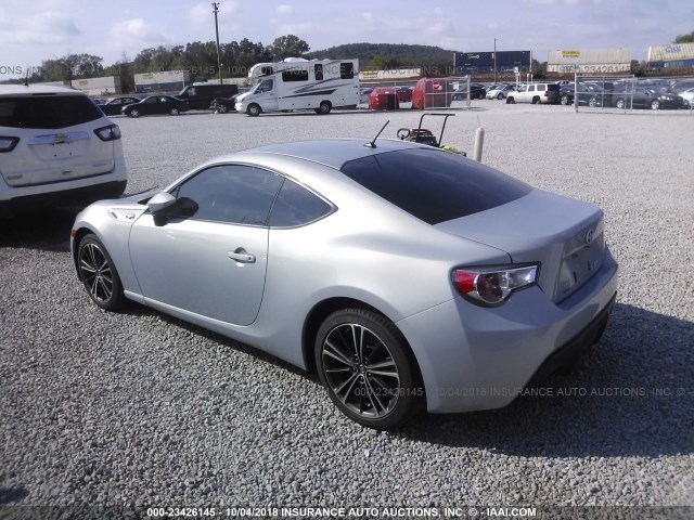 JF1ZNAA16D2733661 - 2013 TOYOTA SCION FR-S SILVER photo 3