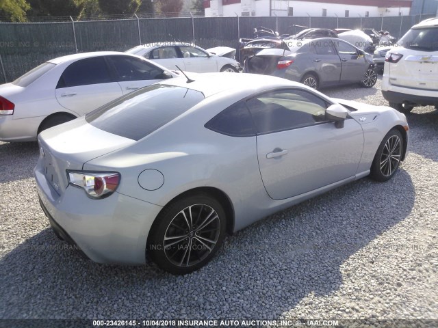 JF1ZNAA16D2733661 - 2013 TOYOTA SCION FR-S SILVER photo 4