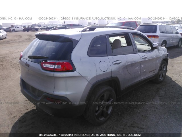 1C4PJLCB2GW287469 - 2016 JEEP CHEROKEE LATITUDE SILVER photo 4