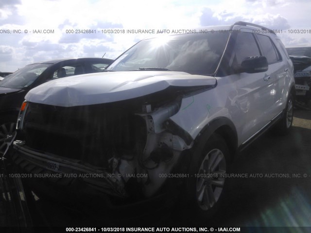 1FMHK7D89CGA71033 - 2012 FORD EXPLORER XLT WHITE photo 2