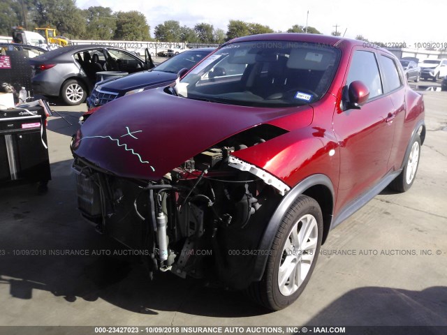 JN8AF5MR1DT201956 - 2013 NISSAN JUKE S/SV/SL RED photo 2