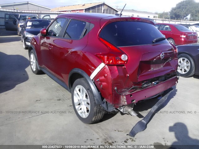 JN8AF5MR1DT201956 - 2013 NISSAN JUKE S/SV/SL RED photo 3