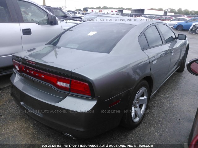 2C3CDXAT2CH226631 - 2012 DODGE CHARGER POLICE GRAY photo 4