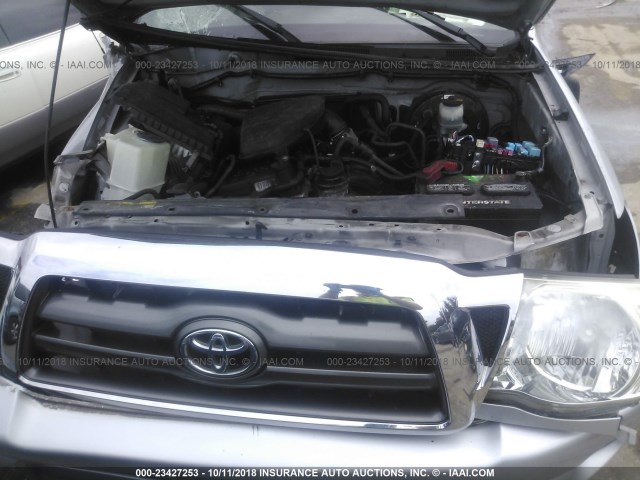 5TETX22N19Z600696 - 2009 TOYOTA TACOMA ACCESS CAB ვერცხლისფერი ფოტო 10
