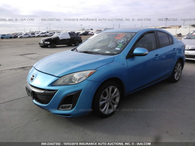 JM1BL1S56A1220155 - 2010 MAZDA 3 S BLUE photo 2