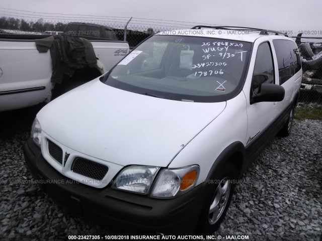 1GMDX03E0YD178706 - 2000 PONTIAC MONTANA WHITE photo 2