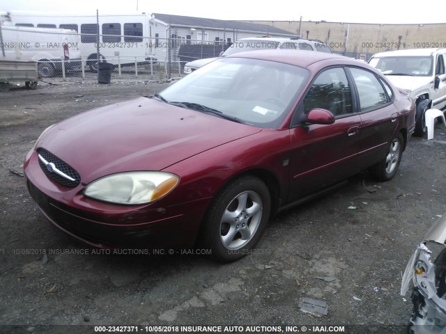 1FAFP55SX1A244043 - 2001 FORD TAURUS SES BURGUNDY photo 2