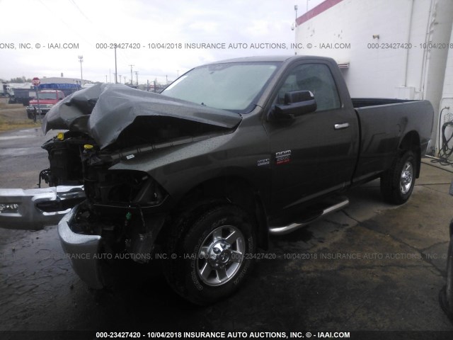 3C6LD5BT3CG219080 - 2012 DODGE RAM 2500 SLT GREEN photo 2